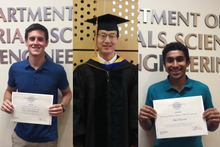 2016 Outstanding Materials Science Ph.D , M.S. and B.S.  Students